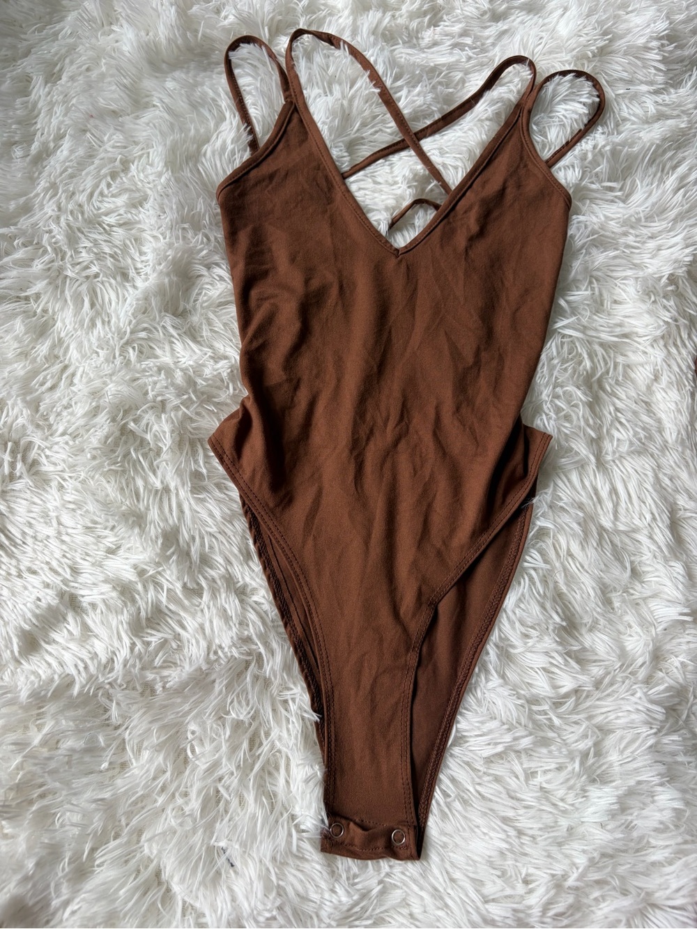 Brown Strappy Bodysuit